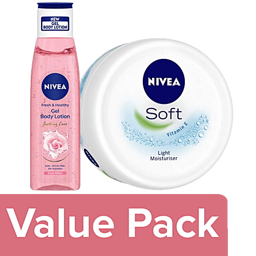Buy NIVEA Rose Water Gel Body Lotion, 75 ml + Soft Light Moisturizer