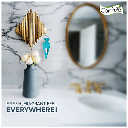 Campure Air Freshener Cone - Original, Refreshing Camphor Fragrance, Repels Mosquitoes, 2 x 60 g Multipack 