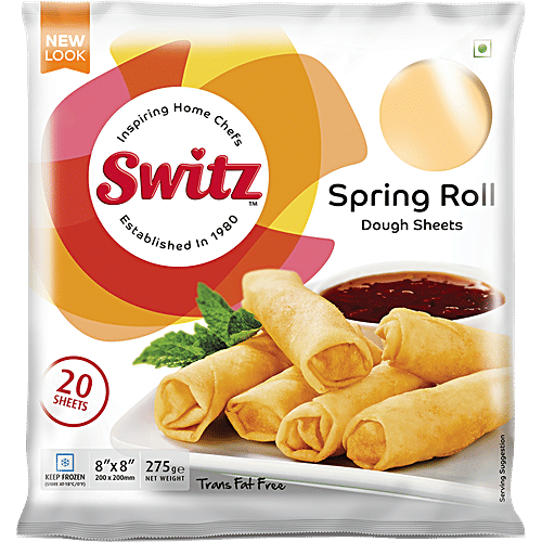 Switz Paratha Puff 5 pcs Pouch + Spring Rolls Sheets -20x20cm - 20 pcs, Combo 2 Items 