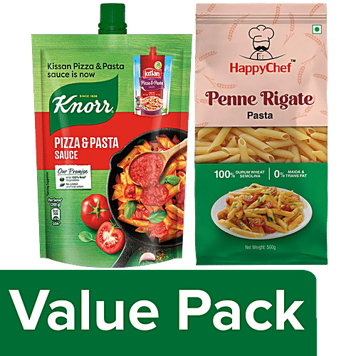 Buy bb Combo HappyChef Durum Wheat PastaPenne Rigate 500g & Knorr