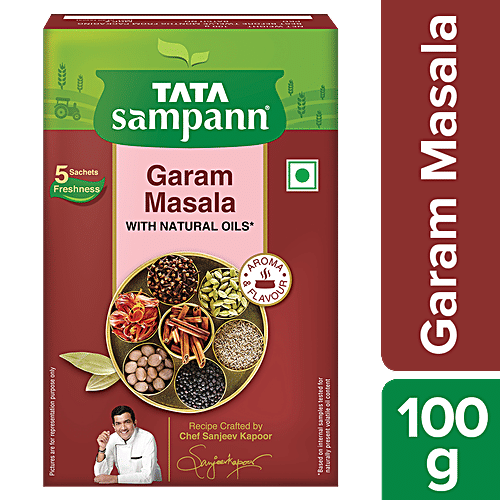 Tata Sampann Garam Masala - With Natural Oils + Turmeric Powder With Natural Oils - Haldi, Combo 2 Items