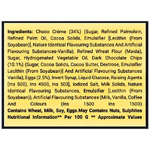 Sunfeast Dark Fantasy Choco Chunks - Choco Chip & Molten Choco Crème Filled Cookie, 2 x 75 g Multipack 