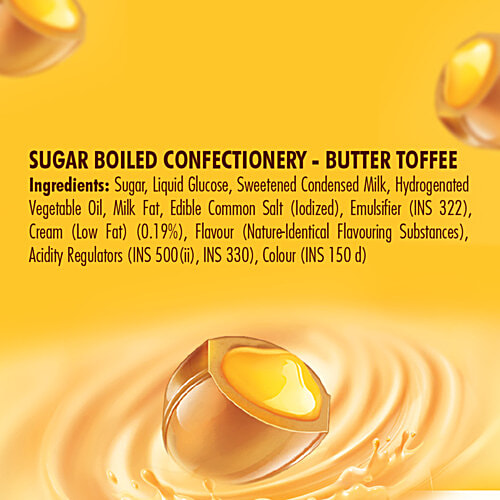 Alpenliebe Creamfills Butter Toffee Centre Filled Candy, 3x140 g (Multipack) Crunchy Outside & Creamy Inside