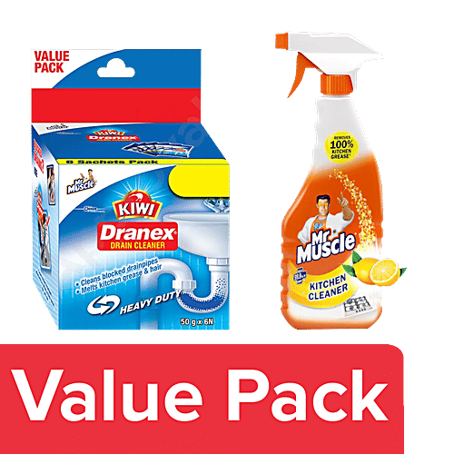 Buy bb Combo Kiwi Dranex Drain Cleaner, 50 g + Mr Muscle Kitchen