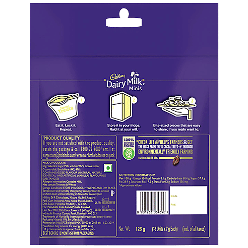 Buy Cadbury Dairy Milk Chocolate Home Treats Pack,126 g +Dairy Milk
