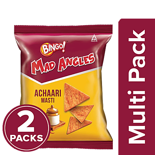 Buy Bingo Mad Angles Achaari Masti, Crunchy Triangle Chips, Perfect