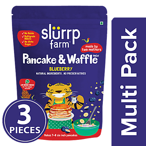 Buy Slurrp Farm Millet Pancake & Waffle Mix Blueberry & Supergrains