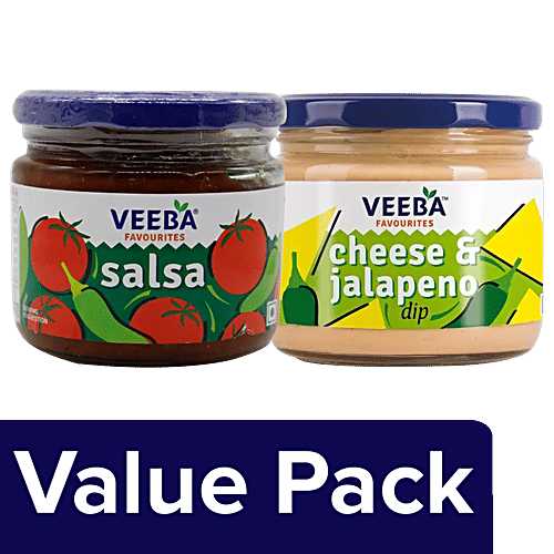 Buy VEEBA Salsa 360 g Dip Cheese & Jalapeno 300 g Online at Best