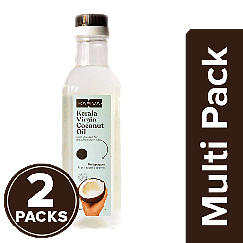 Kapiva Kerala Virgin Coconut Oil, 2 x 500 ml Multipack 