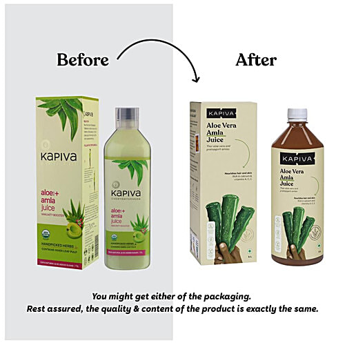 Kapiva Aloe Vera and Amla Juice, 2x 1 L Multipack 