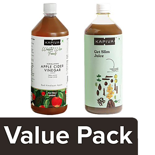 Buy Kapiva Get Slim Juice + Himalayan Apple Cider Vinegar For Weight