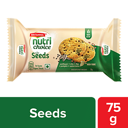Buy Britannia Nutrichoice Seed Biscuits 0 Maida, High In Fibre