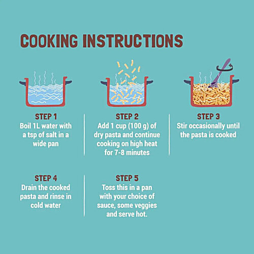 Slurrp Farm Fusilli Pasta - Vegan, No Maida, Gluten Free & Multigrain, Healthy, Fibre Rich, 2x400 g Multipack 