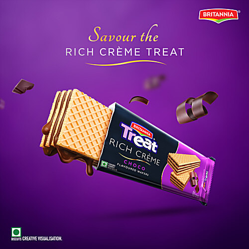 Britannia Treat Rich Creme Choco Flavoured Wafers, 6x55 g (Multipack)
