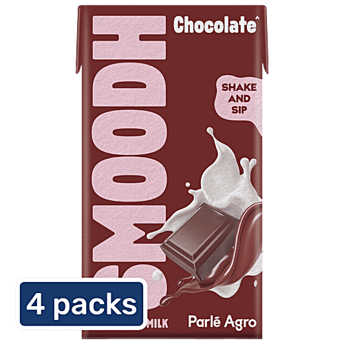 Smoodh Chocolate Milk - Rich Taste & Flavour, High In Calcium & Protein, 4x85 ml Multipack 