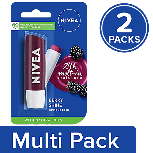 Buy NIVEA Lip Balm Blackberry Shine With Natural Oils, Ruby Red Shine