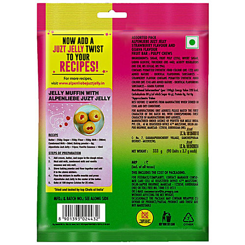 Alpenliebe Juzt Jelly - Assorted Flavour, Birthday, 3x333 g 90 pcs (Multipack)