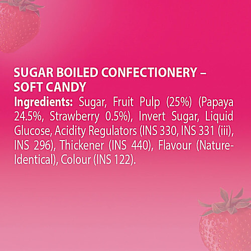 Alpenliebe Juzt Jelly Candies - With 25% Fruit Pulp, Soft, Juicy, Strawberry Flavour, 2x70.3 g 19 pcs (Multipack) 