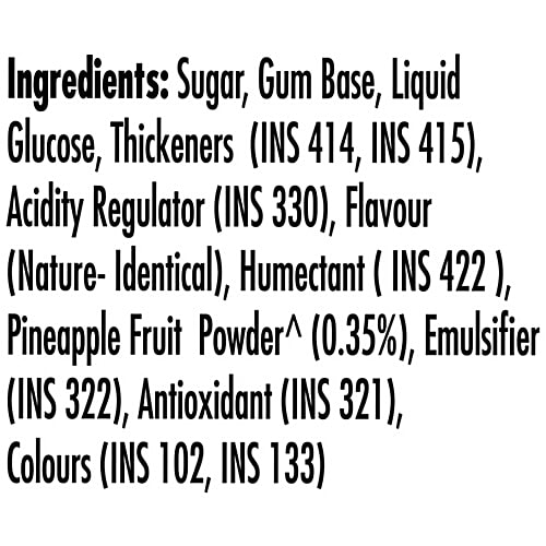 Buy Center Fruit Liquid Filled Chewing Gum Pineapple Flavour, Tennis