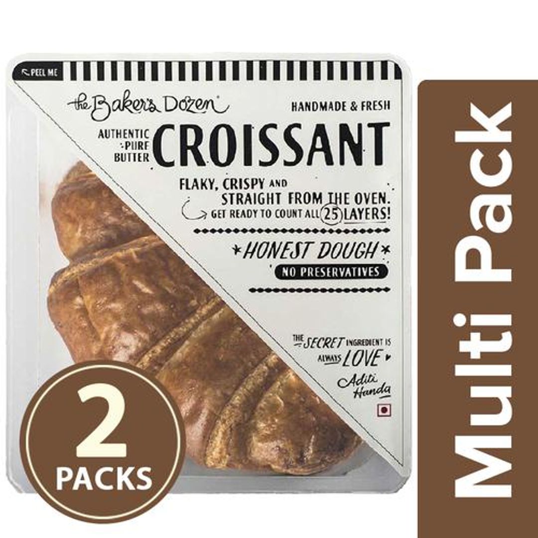 The Baker's Dozen Croissant - 100% Butter, 2X70 g Multipack