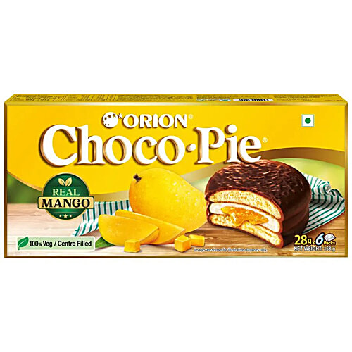 Buy Orion Choco Pie With Real Mango - 100% Veg, Centre Filled Online at ...