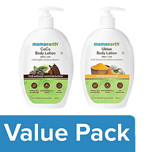 Buy Mamaearth Ubtan & Coco Body Lotion Combo Pack Online at Best Price