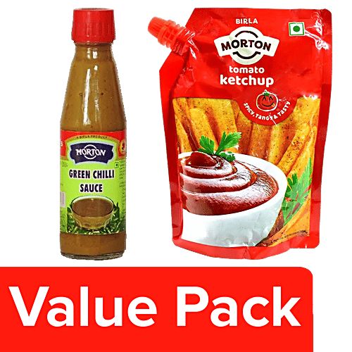 Buy Morton Tomato Ketchup, 950 g + Green Chilli Sauce, 200 g Online at