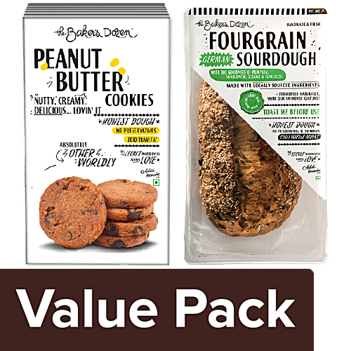 Buy The Baker's Dozen Sourdough Four Grain, 100 Whole Wheat 370 g