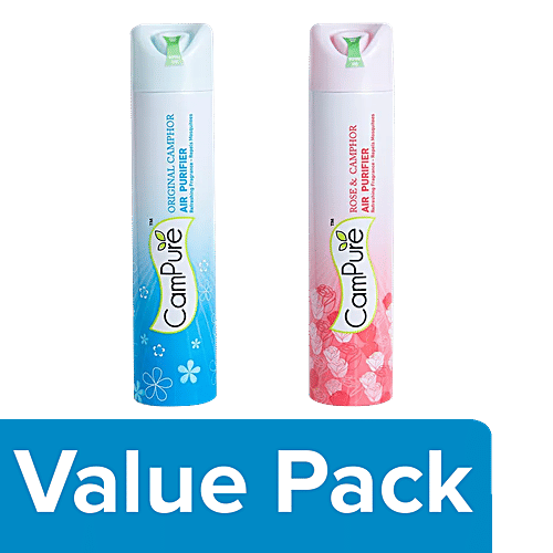 Buy Campure Camphor Air Freshener Original + Rose & Camphor Online at