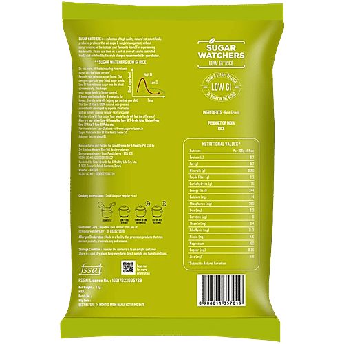 Sugar Watchers Low GI 7 White Rice - Diabetic Friendly/Akki, 2 x 5 kg Multipack 