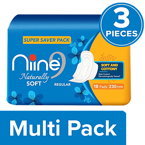 Buy Niine Naturally Soft & Cottony Sanitary Napkins Regular, Super Saver Online at Best Price