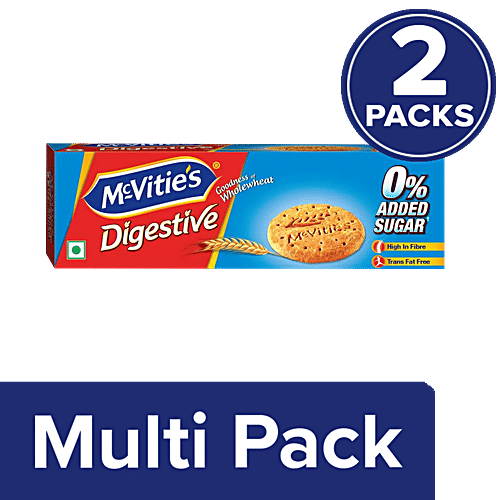 Buy McVitie's Digestive High Fibre Biscuits Zero Added Sugar For Calorie Conscious Online at