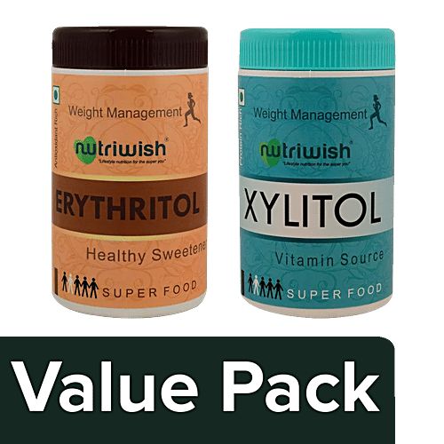Buy Nutriwish Xylitol Super Food 200 g + Erythritol Healthy Sweetener