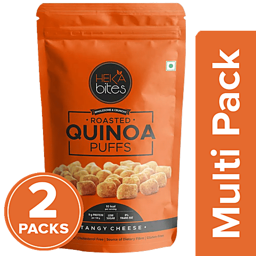 Buy Heka Bites Roasted Quinoa Puffs Tangy Cheese, Low Calorie