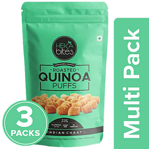 Buy Heka Bites Roasted Quinoa Puffs Indian Chaat, Low Calorie