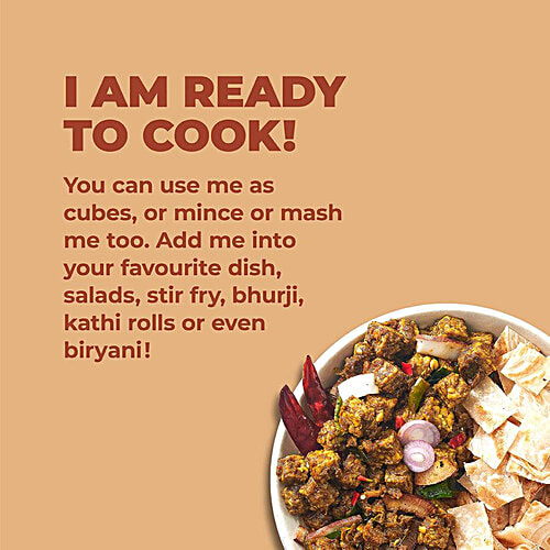 Hello Tempayy Chettinad Soyabean Tempeh Cubes -Rich In Protein, Non-GMO, Makes Curries & Rolls, 3x200 g Multipack