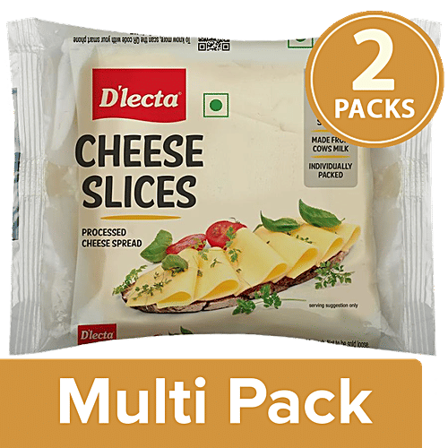 Buy D'lecta Processed Cheese Slices Made From Cow Milk, Easy To Use