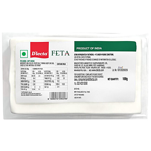 Buy D'Lecta Natural Feta Cheese Block Online at Best Price of Rs 240