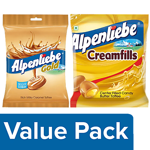 Buy ALPENLIEBE Gold, Caramel Candy Pouch +Alpenliebe Creamfills, Butter