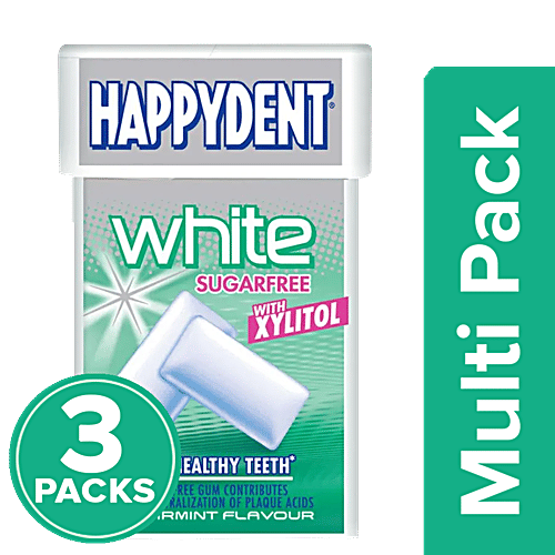 Buy Happydent White Xylitol Sugarfree Spearmint Flavour Chewing Gum