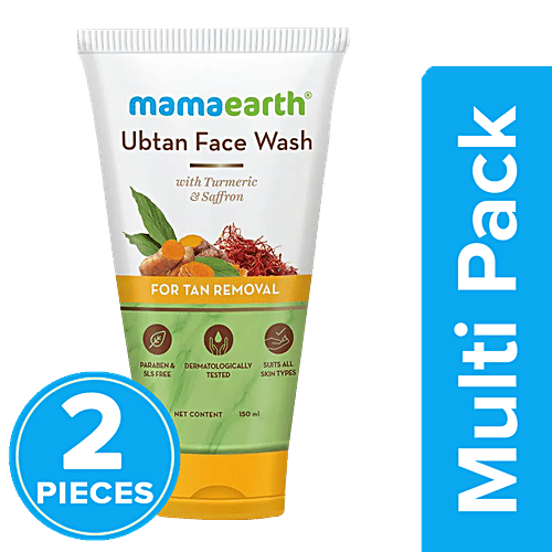 Buy Mamaearth Ubtan Face Wash With Turmeric & Saffron, Tan Removal