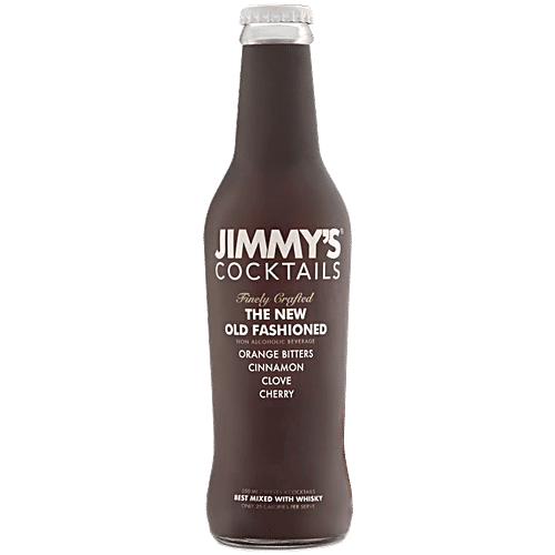 Jimmys Cocktails The New Old Fashioned Cocktail Mixer - Ready To Serve Fruit Beverage, 8x250 ml Multipack 