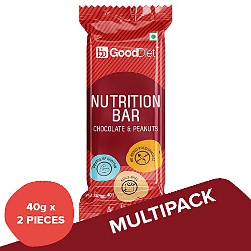 Buy bb Gooddiet Nutrition Energy Bar Chocolate & Peanut Online at Best Price of Rs 79.02