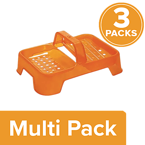 Nakoda 2-In-1 Plastic Soap Case - Big, Assorted Colour, 3 x 1 pc Multipack 