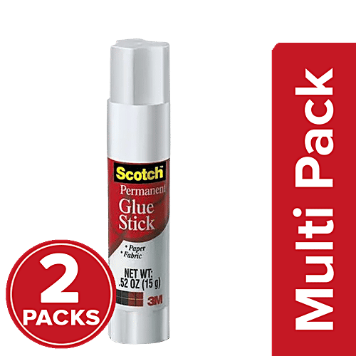 Buy Scotch Permanent Glue Stick White, For Paper & Fabric Online at