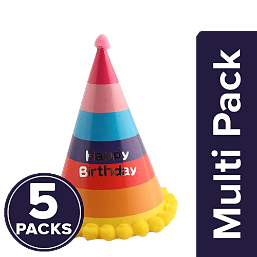 Se7en Fancy Cap - Eco Friendly, For Birthday Parties, 5 x 1 pc Multipack