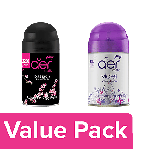 Buy Godrej Aer Matic Automatic Air Freshener Refill, Violet Valley