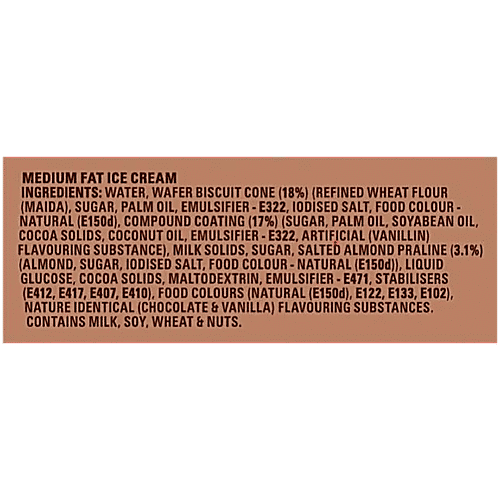 Kwality Wall's Double Chocolate Cornetto Frozen Dessert, 4 x 105 ml Multipack 
