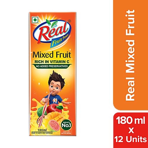 Real Fruit Power Mixed Fruit Juice, 12 x 180 ml Multipack