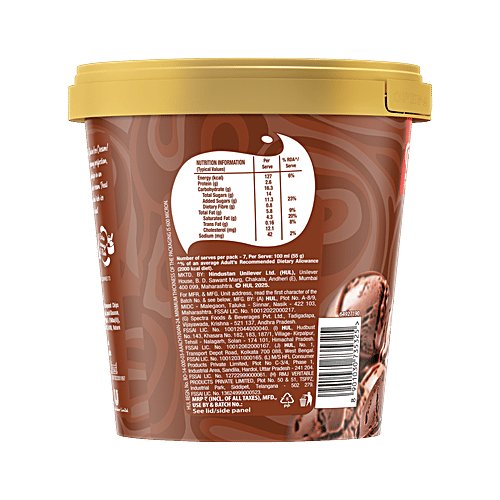 Kwality Wall's The Dairy Factory Chocochip Ice Cream, 2 x 700 ml (Multipack)